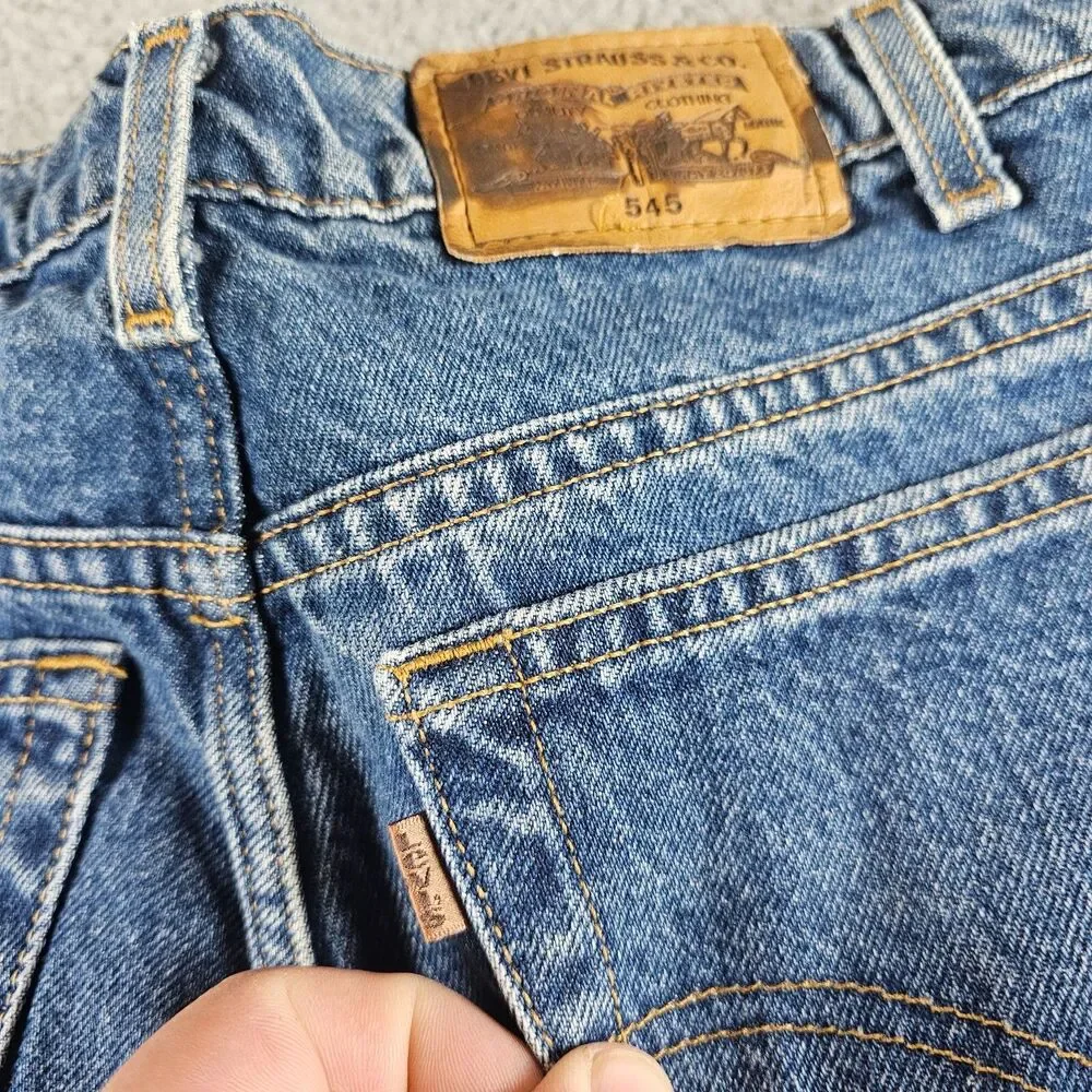 Vintage Levis 545 Jeans Mens 32x31* Blue Denim Loose Tapered Copper Tag 90s USA